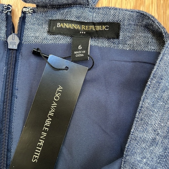 New! Banana Republic factory SZ 6, chambray linen blend jumpsuit. - Picture 3 of 8